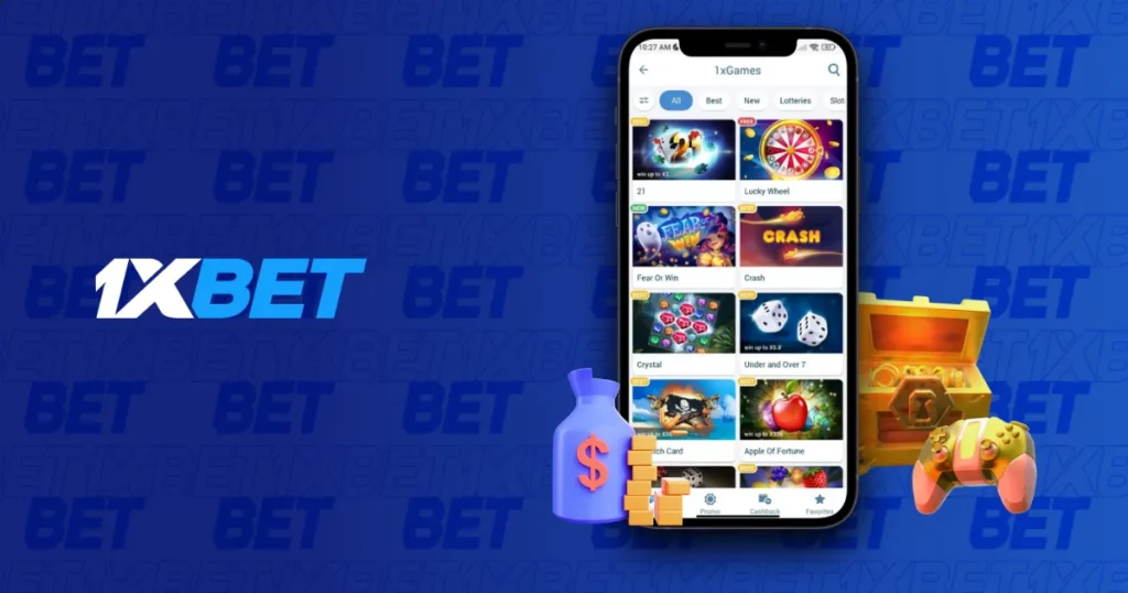 1xBet APK-startpagina
