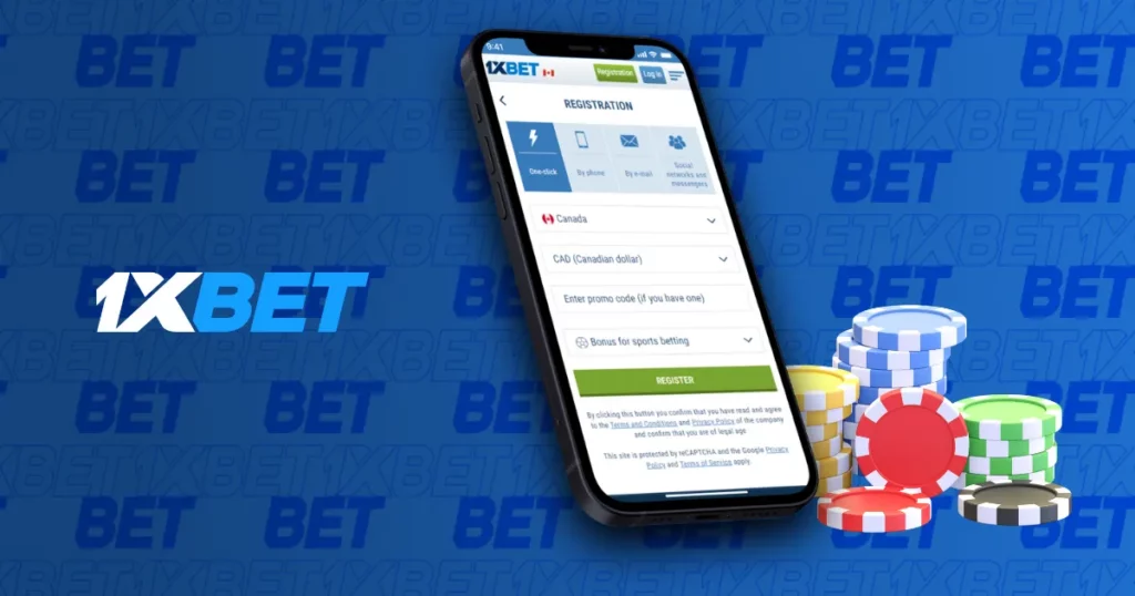 Registratie bij 1xBet via mobiele apparaten